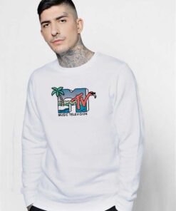 MTV Beach Island Flamingo Pink Sweatshirt