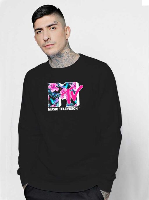 MTV Music Television Flower Logo Sweatshirt