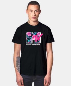 MTV Music Television Flower Logo T Shirt