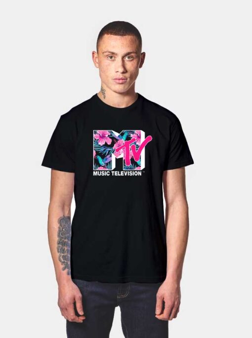 MTV Music Television Flower Logo T Shirt