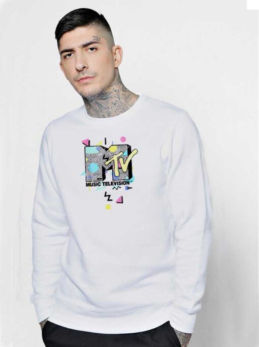 MTV Music Television Retro Design Logo Sweatshirt