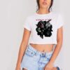 Massive Attack Collected Black Rose Crop Top Shirt