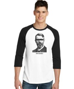 Max Weber Influence Black And White Raglan Tee