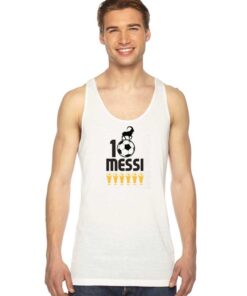 Messi 10 GOAT Six Ballon d'Or Tank Top