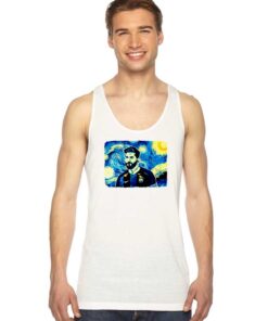 Messi Starry Night Van Gogh Style Tank Top