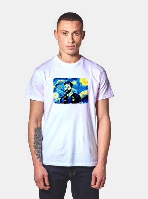 Messi Starry Night Van Gogh Style T Shirt