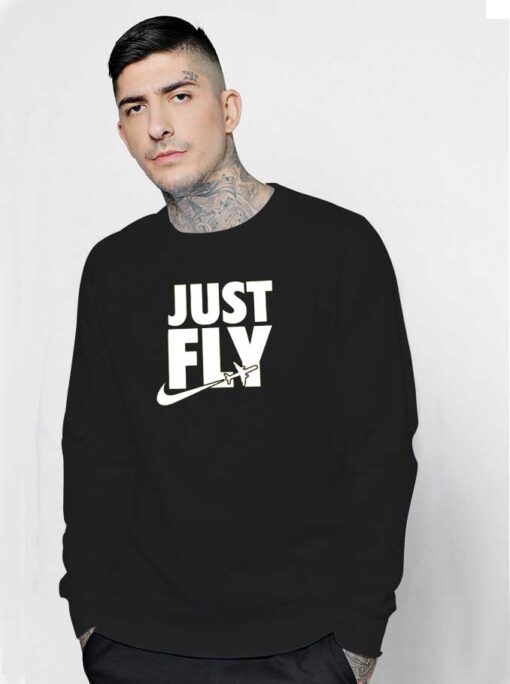 Nike Just Fly It Plane Fumes Mark Sweatshirt