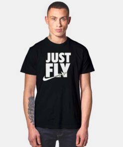 Nike Just Fly It Plane Fumes Mark T Shirt