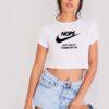 Nike Nope Just Do It Tommorow Logo Crop Top Shirt