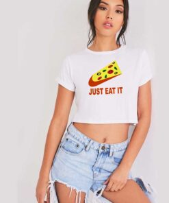 Nike Pizza Just Eat It Fast Food Crop Top Shirt