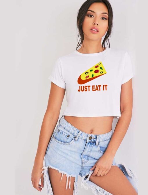 Nike Pizza Just Eat It Fast Food Crop Top Shirt