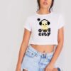 Owl City Owl Using Headphone Crop Top Shirt