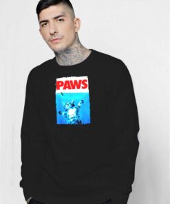 Paws Cat and Mouse Jaws Parody Sweatshirt