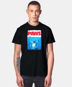 Paws Cat and Mouse Jaws Parody T Shirt