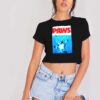 Paws Cat and Mouse Jaws Parody Crop Top Shirt