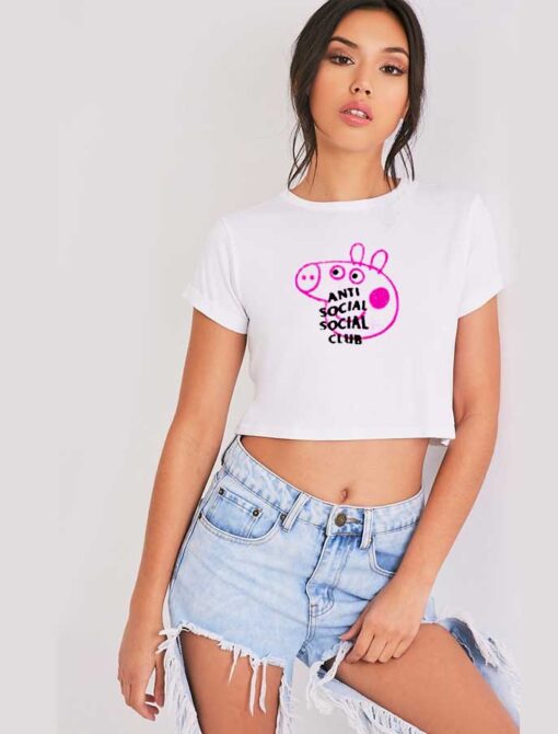 Peppa Pig Anti Social Social Club Crop Top Shirt