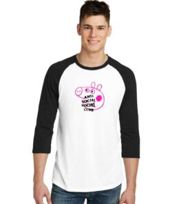 Peppa Pig Anti Social Social Club Raglan Tee