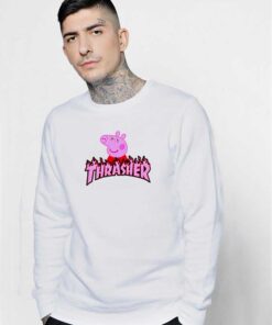 Peppa Pig Family X Thrasher Logo Sweatshirt