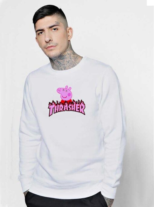 Peppa Pig Family X Thrasher Logo Sweatshirt