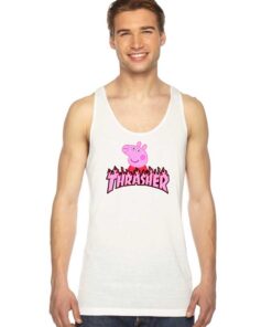 Peppa Pig Family X Thrasher Logo Tank Top