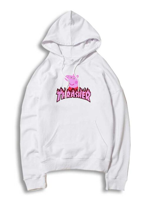 Peppa Pig Family X Thrasher Logo Hoodie