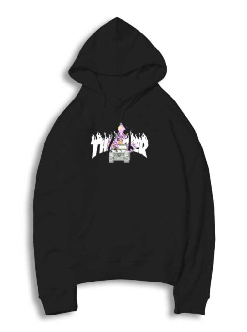 Peppa Pig Gangters Group X Flaming Thrasher Hoodie