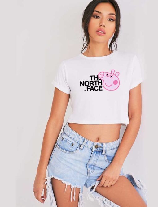 Peppa Pig Head The North Face Crop Top Shirt