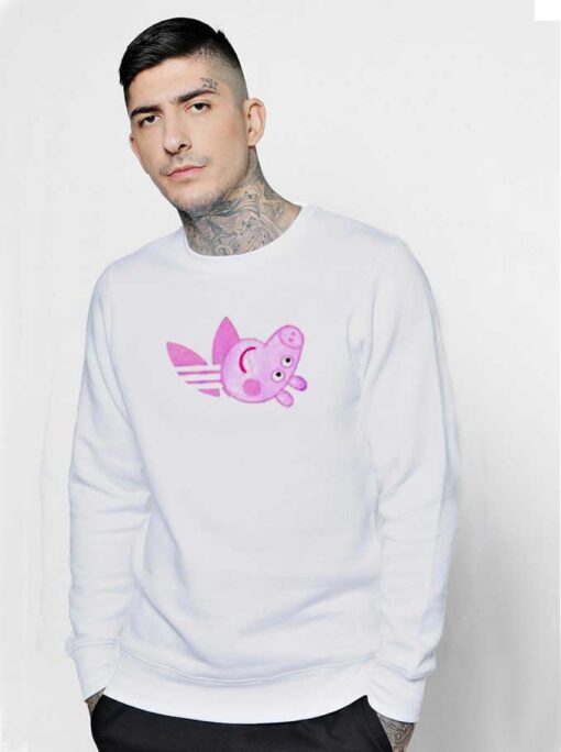 Peppa Pig Head X Adidas Inspired Sweatshirt