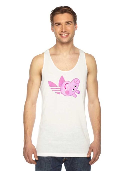 Peppa Pig Head X Adidas Inspired Tank Top