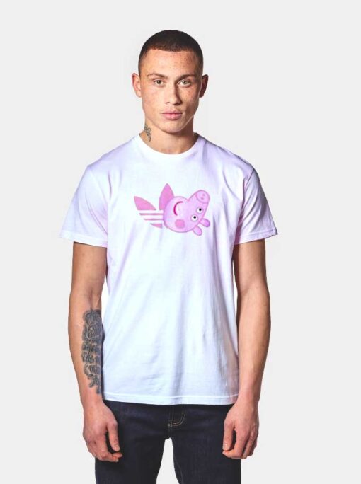 Peppa Pig Head X Adidas Inspired T Shirt