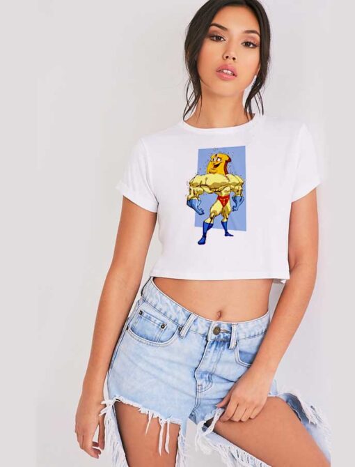 Powdered Toast Man Movie Bread Crop Top Shirt