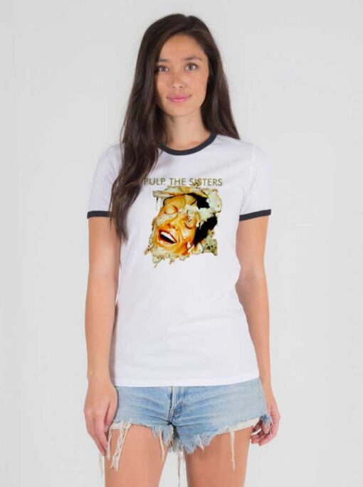 Pulp The Sisters Girl Logo Ringer Tee