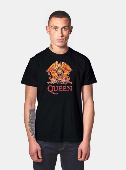 Queen Official Classic Fire Crest T Shirt