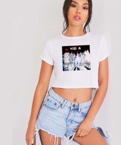 Radiohead Kid A Band Ice Mountain Crop Top Shirt