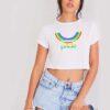 Rainbow Gay Pride Adidas Parody Crop Top Shirt