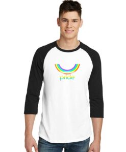 Rainbow Gay Pride Adidas Parody Raglan Tee