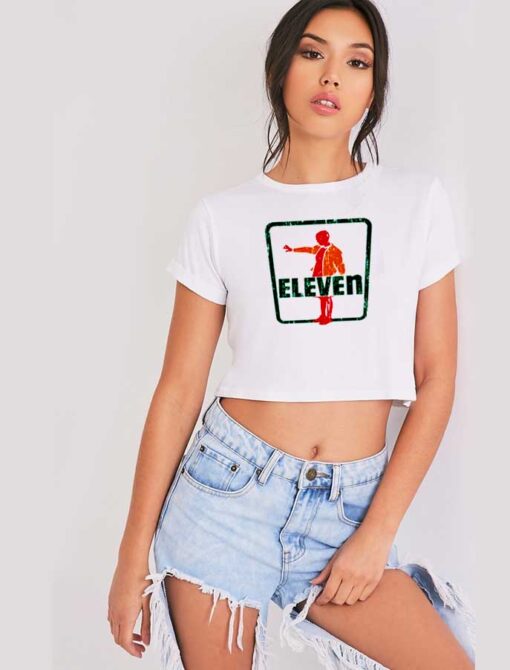 Retro Eleven Stranger Things 7 Eleven Logo Crop Top Shirt