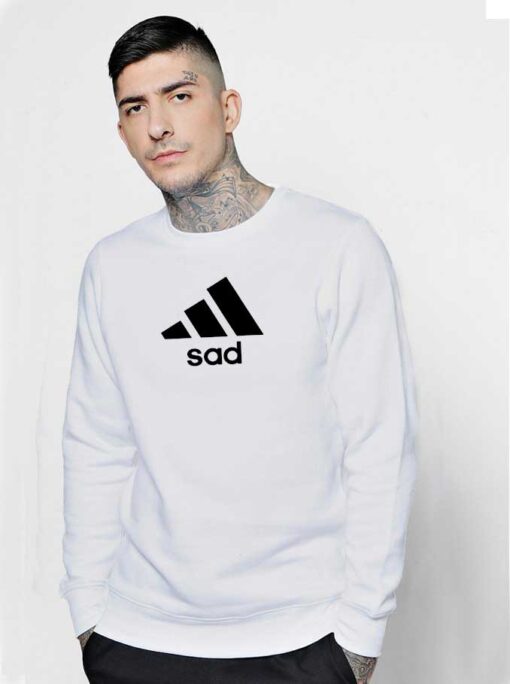 Sad Adidas Logo Inspired Parody Sweatshirt