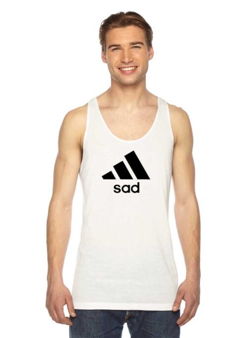 Sad Adidas Logo Inspired Parody Tank Top