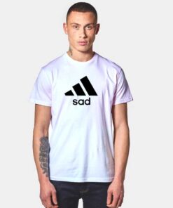 Sad Adidas Logo Inspired Parody T Shirt