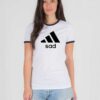 Sad Adidas Logo Inspired Parody Ringer Tee