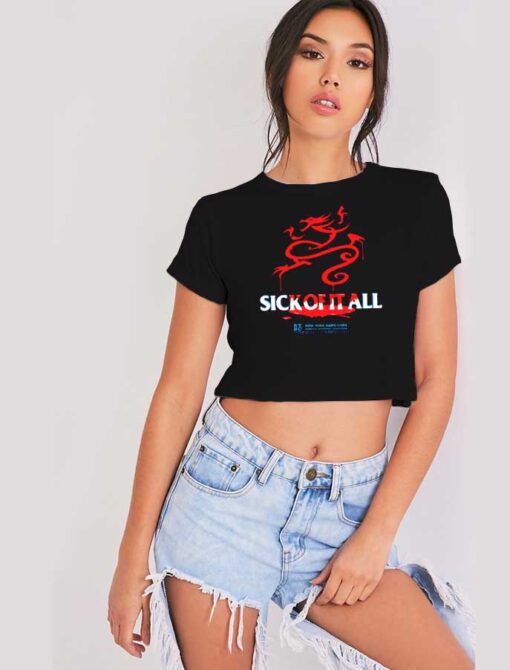 Sick Of It All Blood Dragon Crop Top Shirt