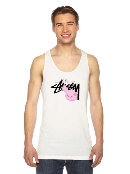 Stussy Band X Peppa Pig Eyes Tank Top