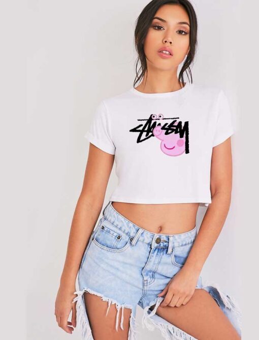 Stussy Band X Peppa Pig Eyes Crop Top Shirt