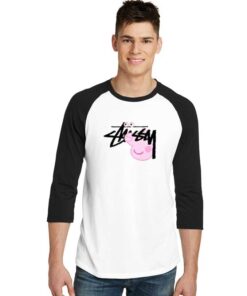 Stussy Band X Peppa Pig Eyes Raglan Tee