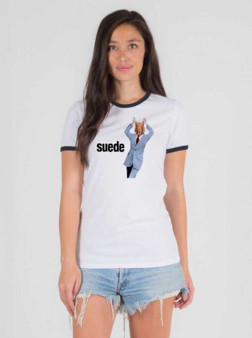 Suede Animal Nitrate Pig Head Ringer Tee