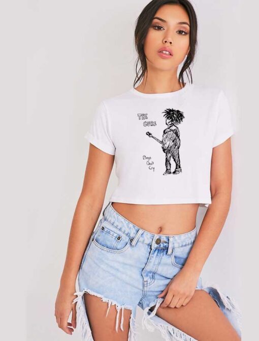 The Cure Boys Dont Cry Doodle Crop Top Shirt