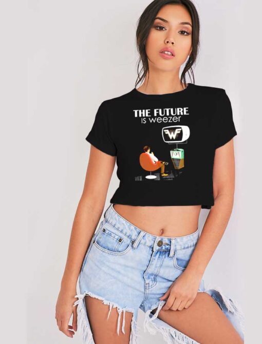 The Future Is Weezer Band Retro Crop Top Shirt