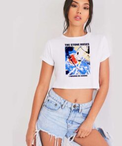 The Stone Roses I Wanna Be Adore Abstract Crop Top Shirt