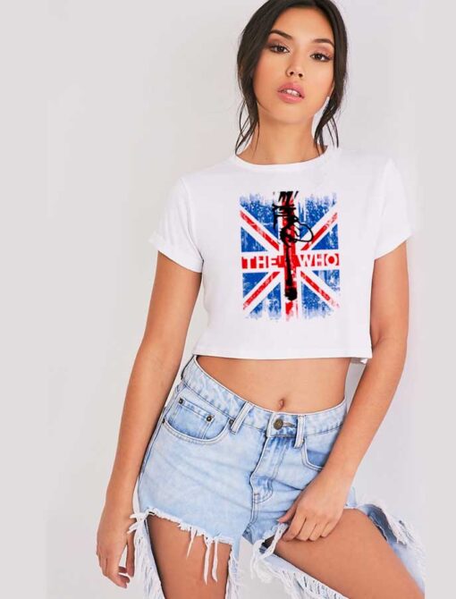 The Who Microphone British Band Crop Top Shirt